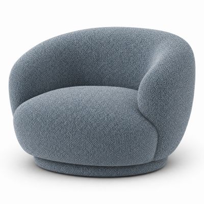 Кресло UMA blue голубое букле