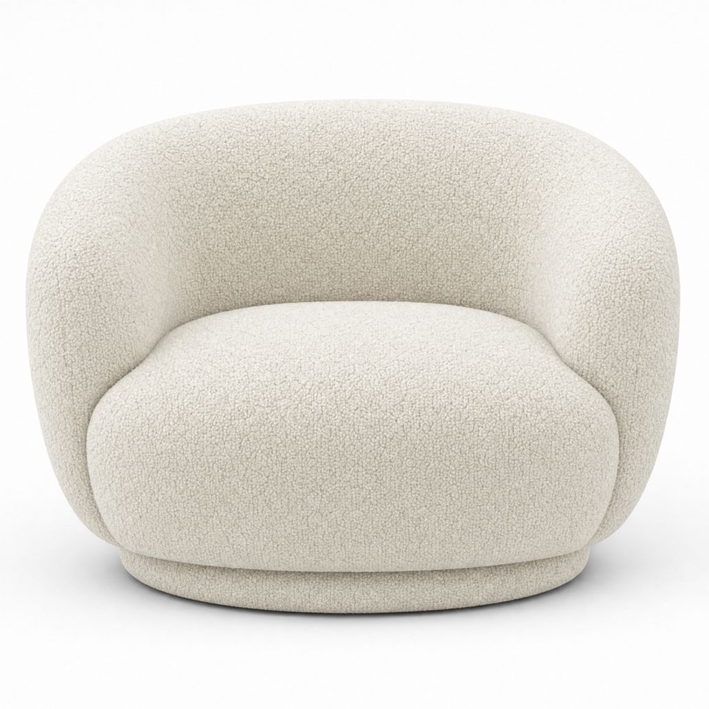 Кресло UMA Ivory белое букле