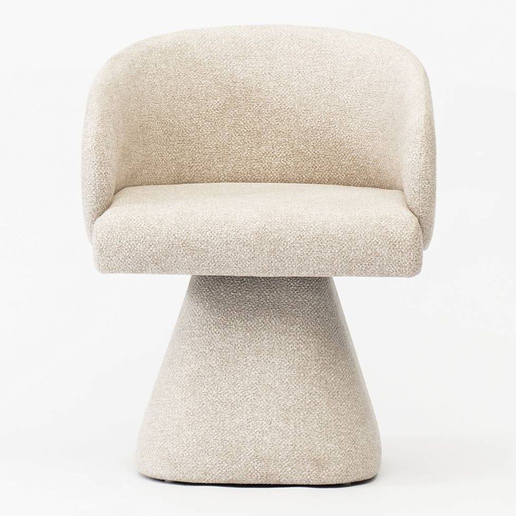 Современный Стул Swivel Chair Светло-бежевая Букле
