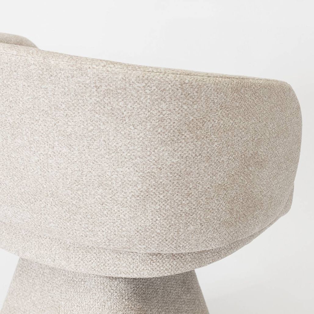 Современный Стул Swivel Chair Светло-бежевая Букле