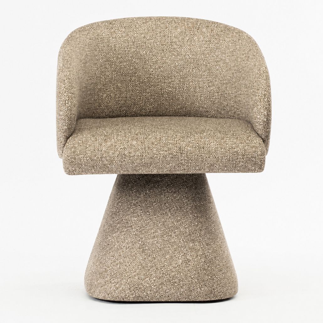 Современный Стул Swivel Chair Серо-бежевый Букле