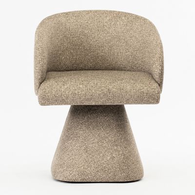 Современный Стул Swivel Chair Серо-бежевый Букле