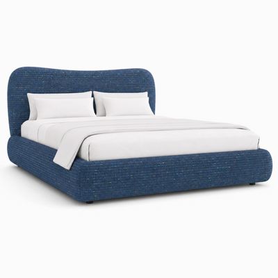 Кровать UMA blue синее букле