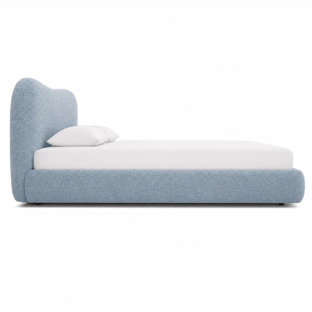 Кровать UMA blue голубое букле