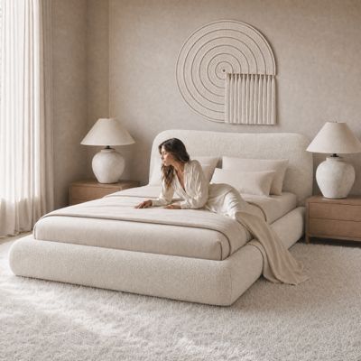 Кровать UMA Ivory белое букле