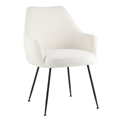 Luke Dining Chair Стул ваби-саби Белое Букле