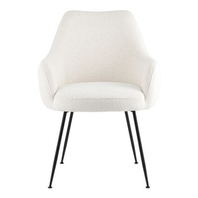 Luke Dining Chair Стул ваби-саби Белое Букле