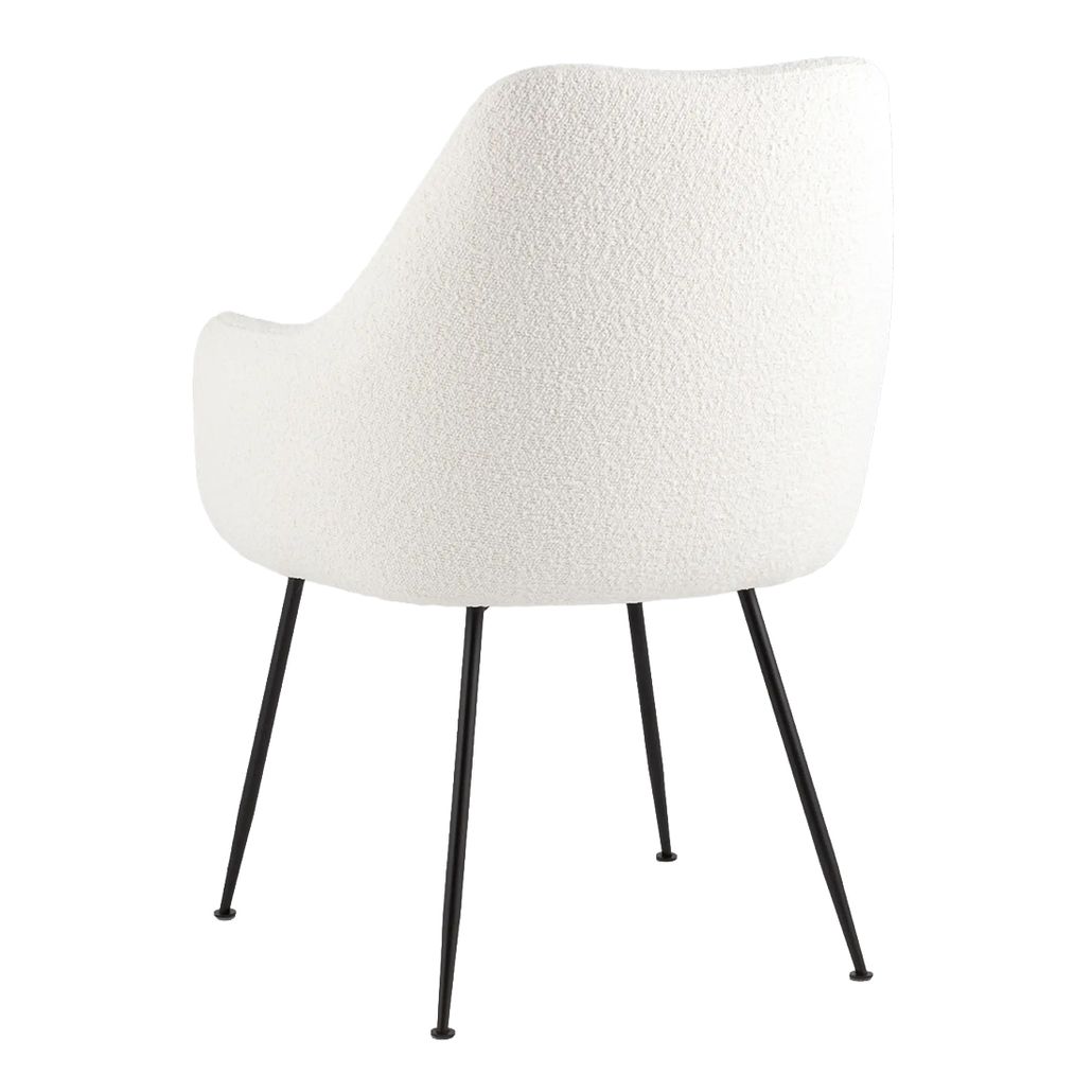 Luke Dining Chair Стул ваби-саби Белое Букле