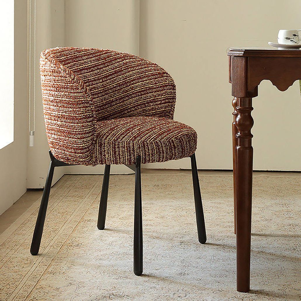 Octavia Dining Chair Стул стиль джапанди Терракотовый шенилл