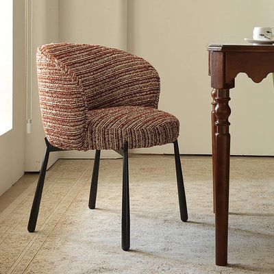 Octavia Dining Chair Стул стиль джапанди Терракотовый шенилл