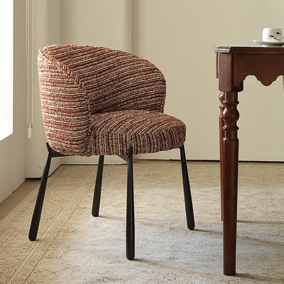 Octavia Dining Chair Стул стиль джапанди Терракотовый шенилл
