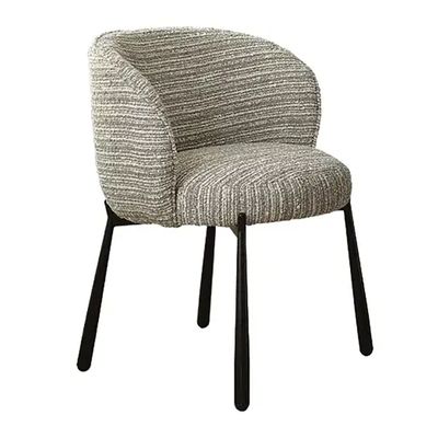 Octavia Dining Chair Стул стиль джапанди Серый шенилл