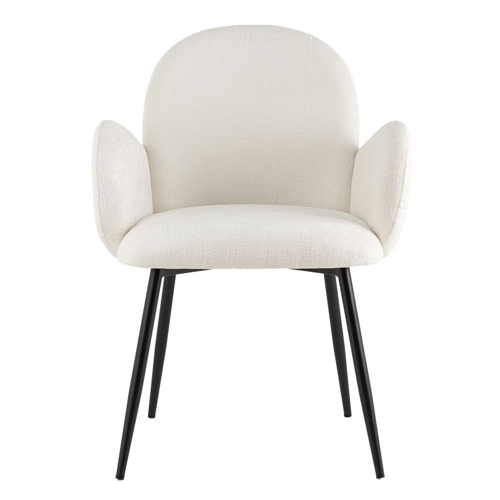Стул Wide Dining Chair Белое Букле круглой формы