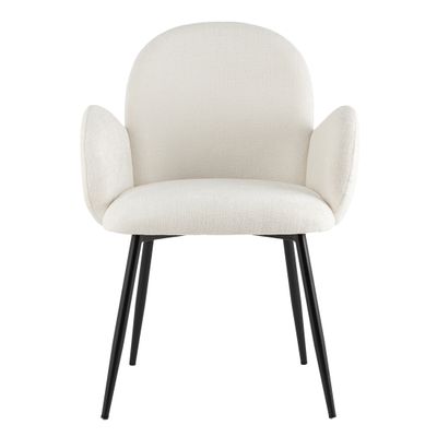 Стул Wide  Dining Chair Белое Букле круглой формы