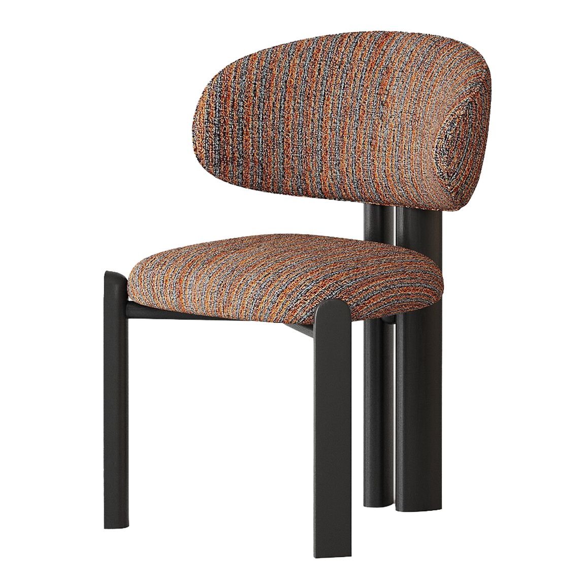 Современный дизайнерский Стул Itan Chair терракотовый шенилл