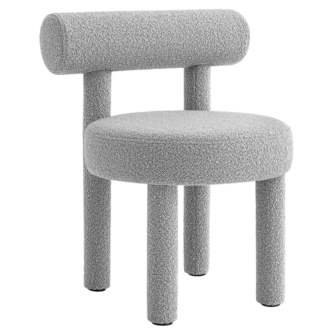 Современный дизайнерский Стул Pierres Chair серое букле
