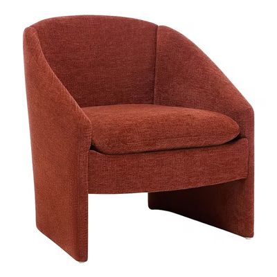 Современное Кресло Patti Semi-armchair шенилл медно-красный цвет