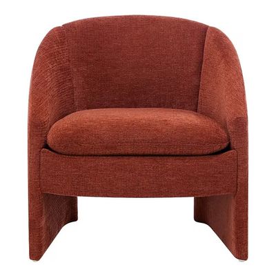 Современное Кресло Patti Semi-armchair шенилл медно-красный цвет