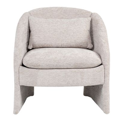 Современное Кресло Patti Semi-armchair светло-бежевый шенилл
