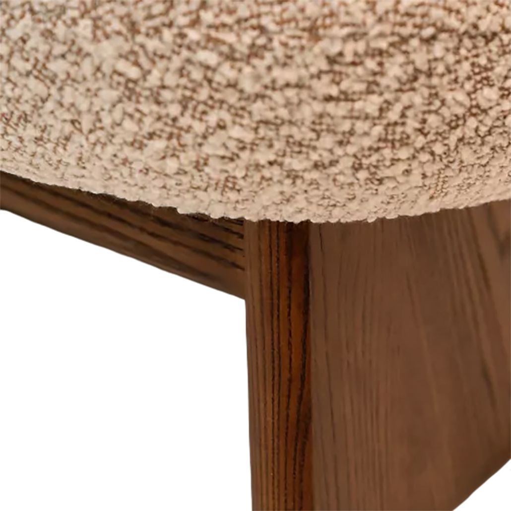 Дизайнерское Кресло-качалка Twig Rocking Chair Milky деревянные ножки
