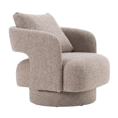 Современное Кресло Johnny Accent Chair Brown букле цвет грейдж