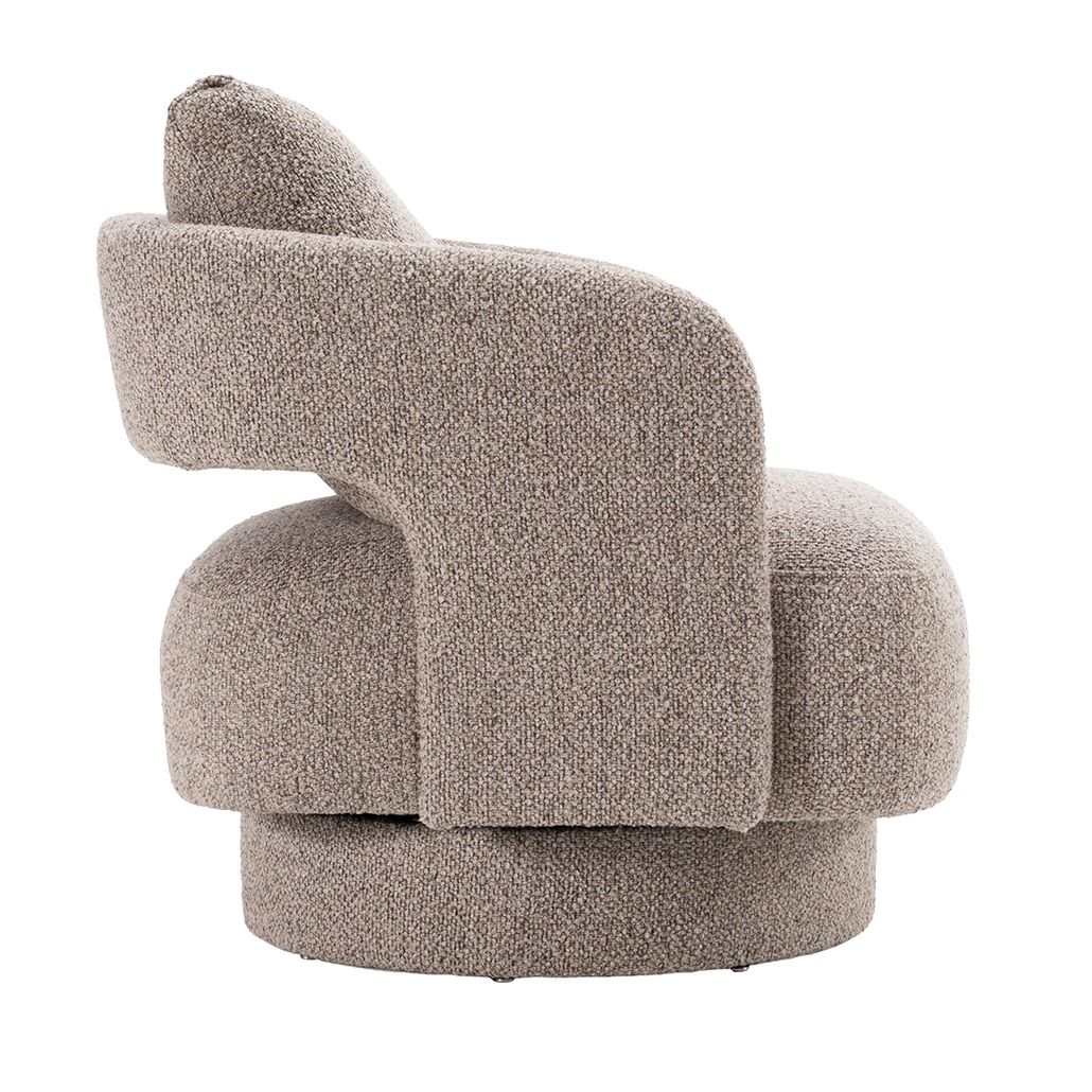 Современное Кресло Johnny Accent Chair Brown букле цвет грейдж