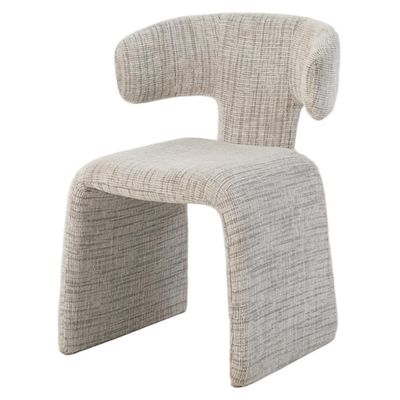 Стул Bergman Dining Chair стиль ваби-саби светло-бежевый шенилл