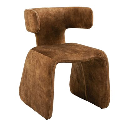 Стул Bergman Dining Chair стиль ваби-саби медный цвет