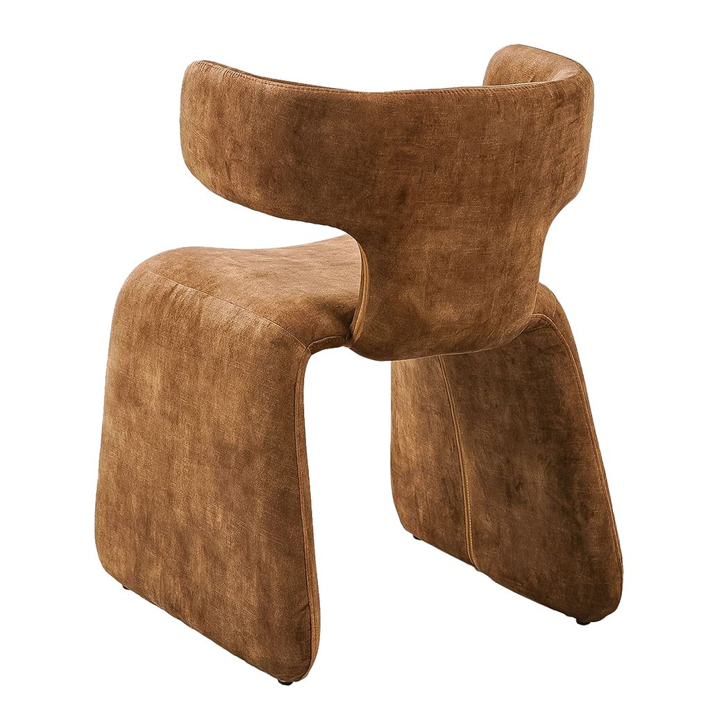 Стул Bergman Dining Chair стиль ваби-саби медный цвет