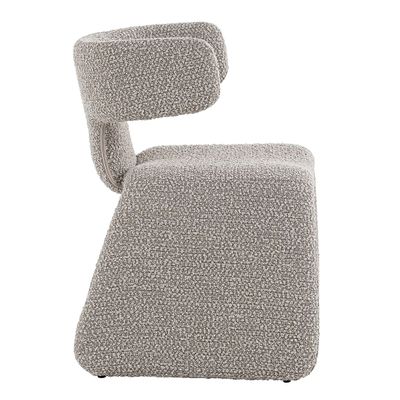 Стул Bergman Dining Chair стиль ваби-саби серое букле