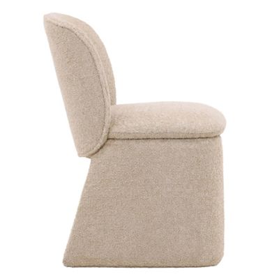 Стул Rain Japandi Dining Chair без подлокотникой бежевое букле
