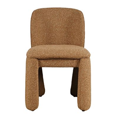 Стул Rain Japandi Dining Chair без подлокотникой букле корица