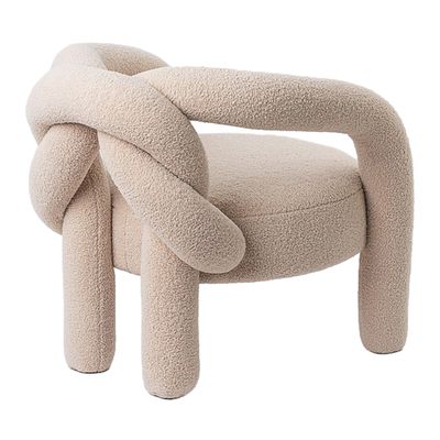 Элегантный Стул Shibari Dining Chair жемчужный цвет букле