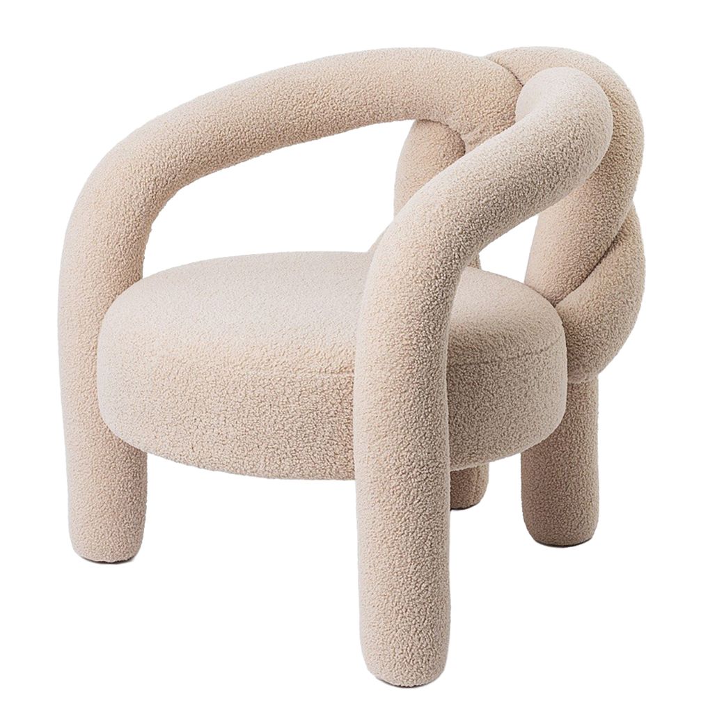 Элегантный Стул Shibari Dining Chair жемчужный цвет букле