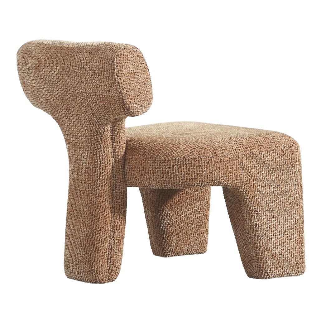Стул Aruba Dining Chair дизайнерская форма Бежевый шенилл