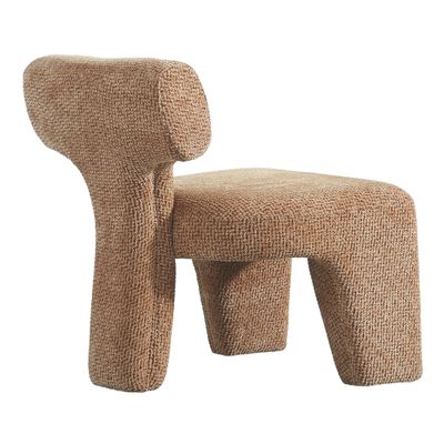 Стул Aruba Dining Chair дизайнерская форма Бежевый шенилл