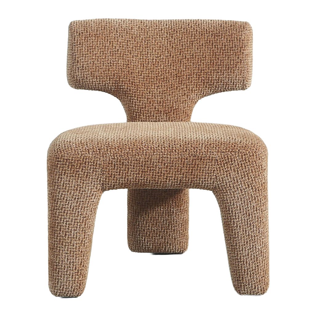 Стул Aruba Dining Chair дизайнерская форма Бежевый шенилл