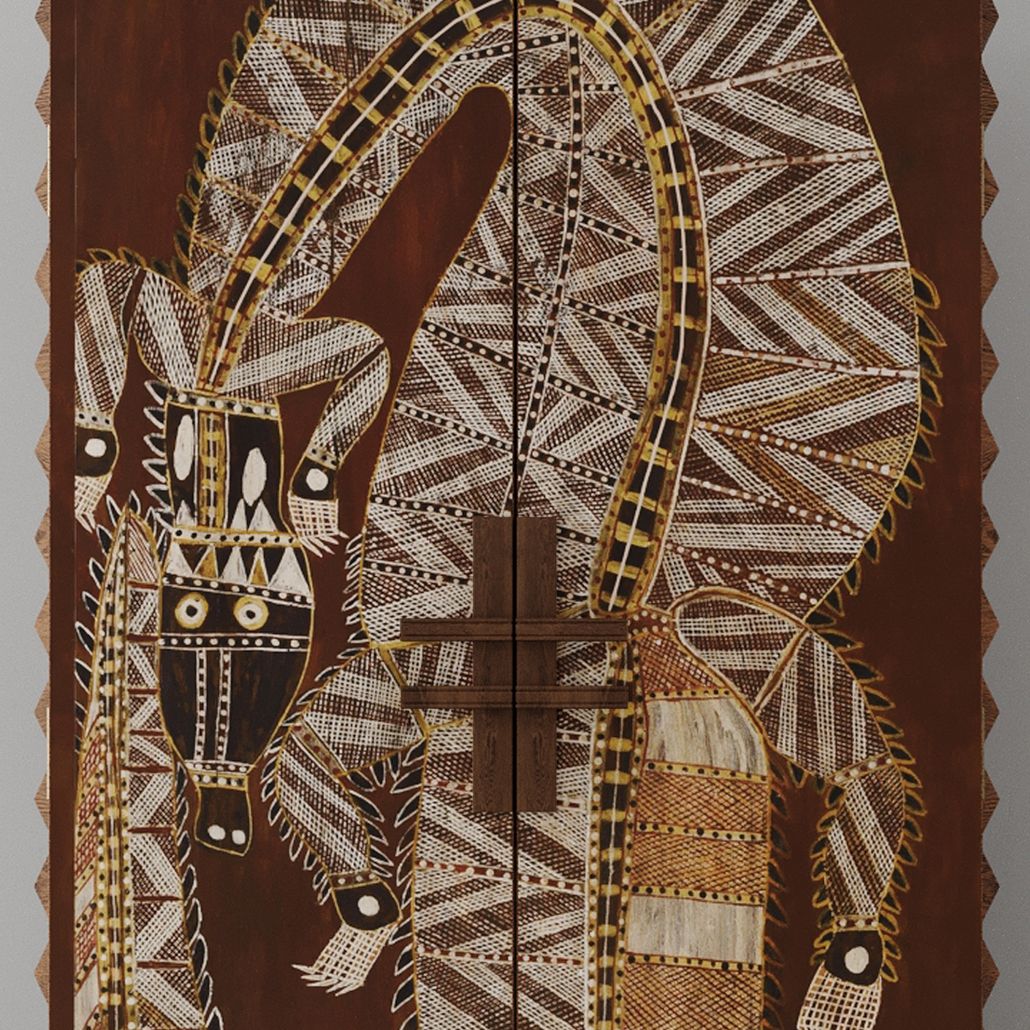 Шкаф ZANZIBAR Crocodile Brown