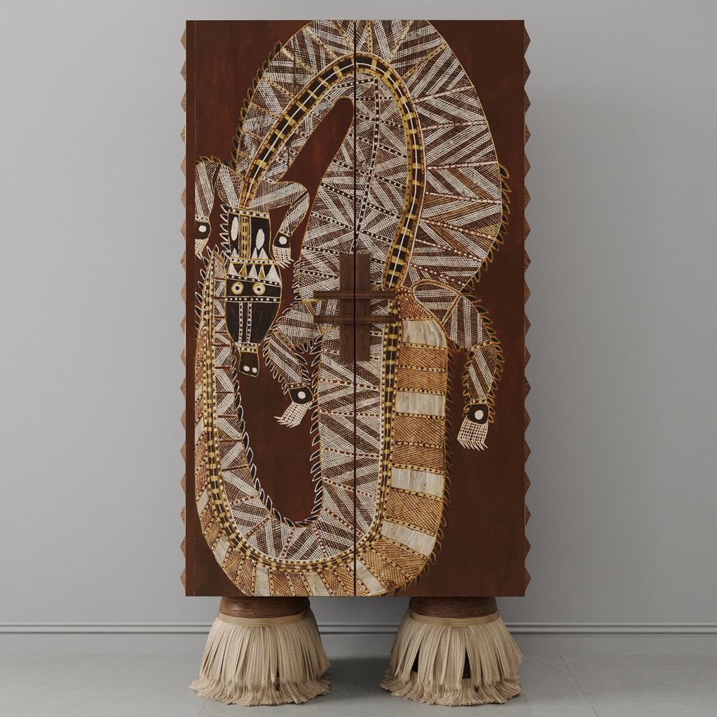 Шкаф ZANZIBAR Crocodile Brown
