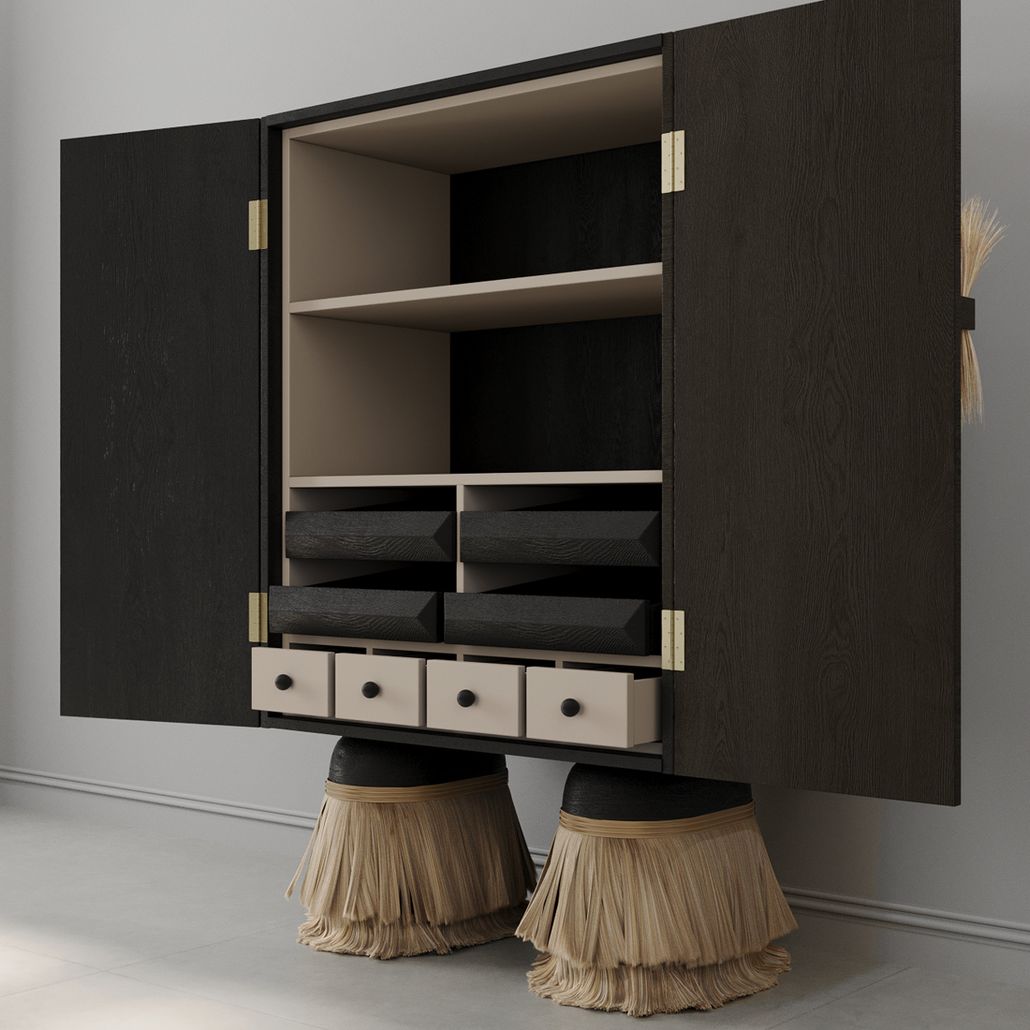 Кабинетный шкаф ZANZIBAR Relief Black