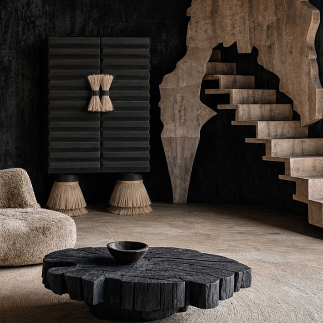 Кабинетный шкаф ZANZIBAR Relief Black