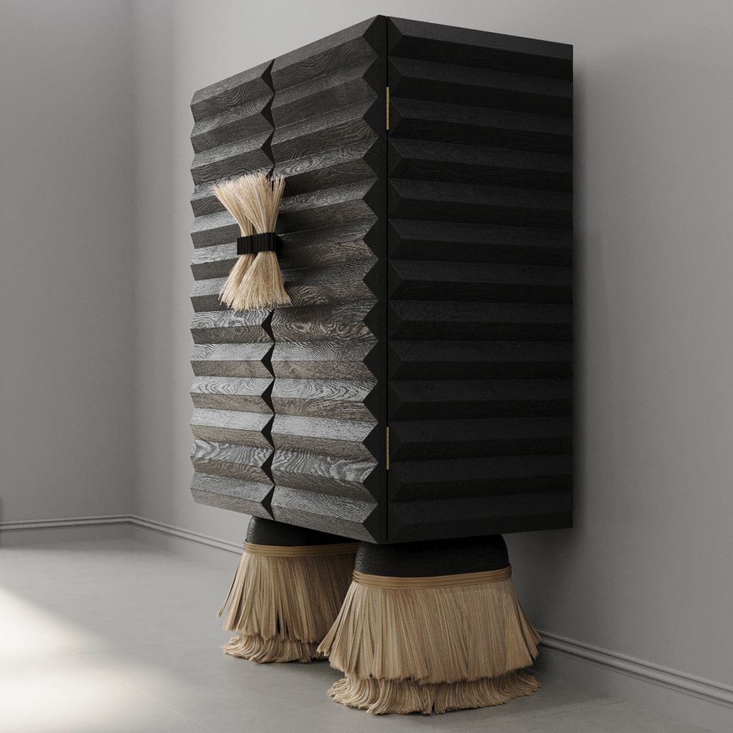 Кабинетный шкаф ZANZIBAR Relief Black