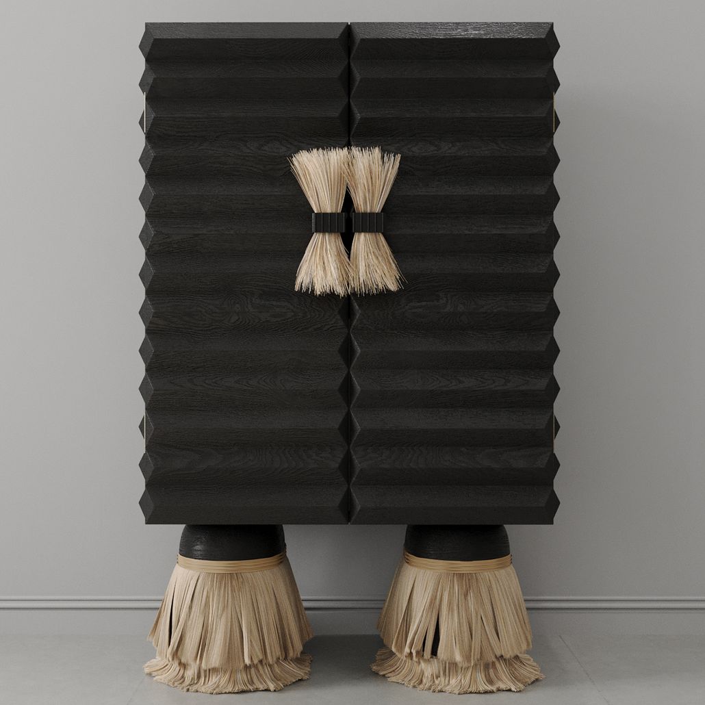 Кабинетный шкаф ZANZIBAR Relief Black
