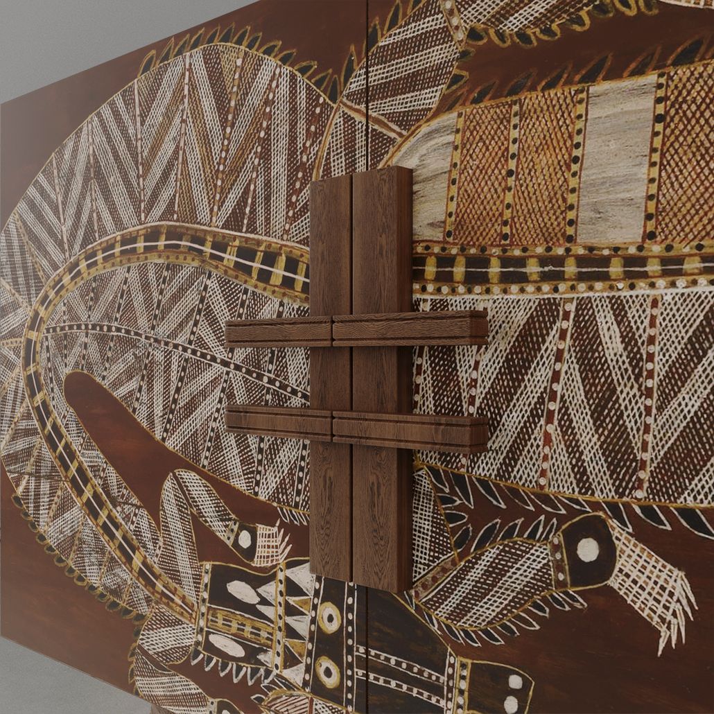 Буфет ZANZIBAR Crocodile Brown