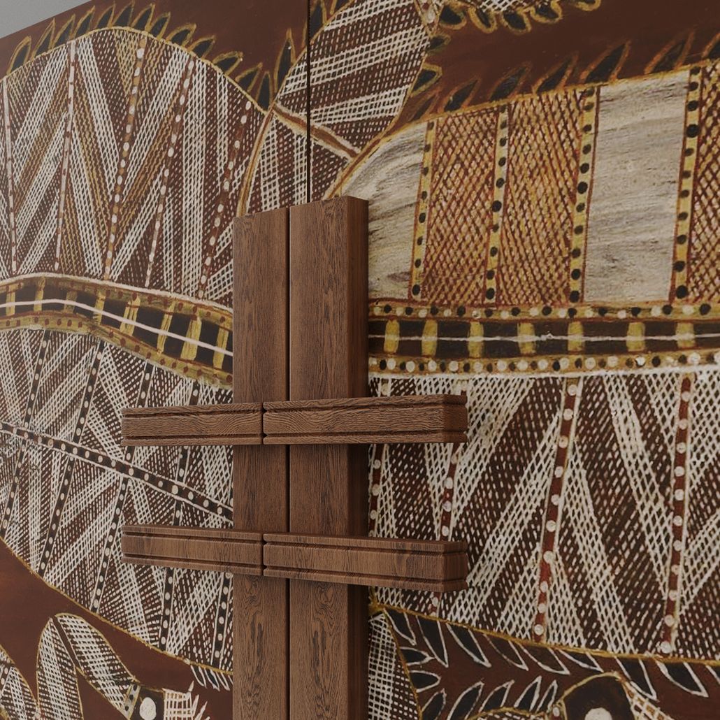 Буфет ZANZIBAR Crocodile Brown