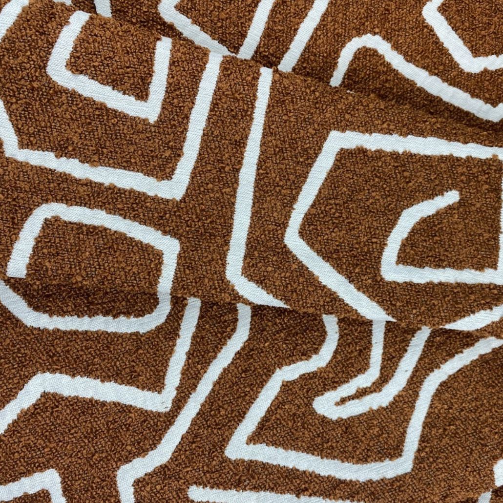 Ткань Букле Zigzag Cinnamon Fabric N 2-1203