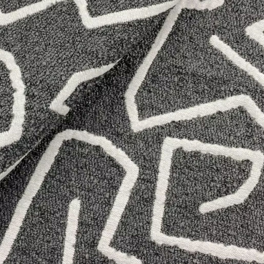 Ткань Букле Zigzag Grey Fabric N 2-2067