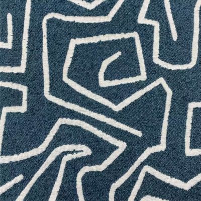 Ткань Букле Zigzag Blue Fabric N 2-1722