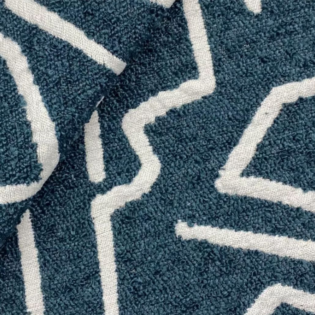 Ткань Букле Zigzag Blue Fabric N 2-1722
