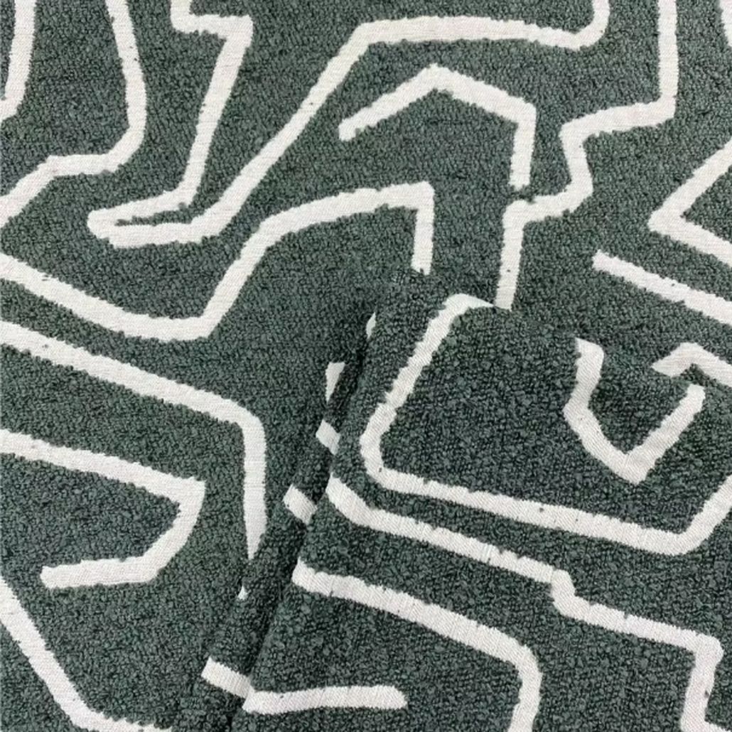 Ткань Букле Zigzag Sage Fabric N 2-1692